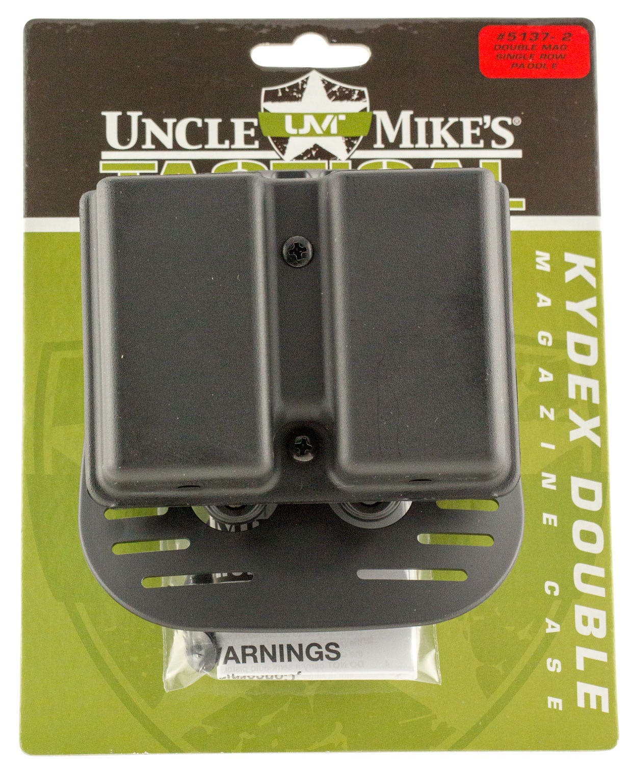 Uncle Mike's Kydex Double Mag Double Row Belt Pouch Black