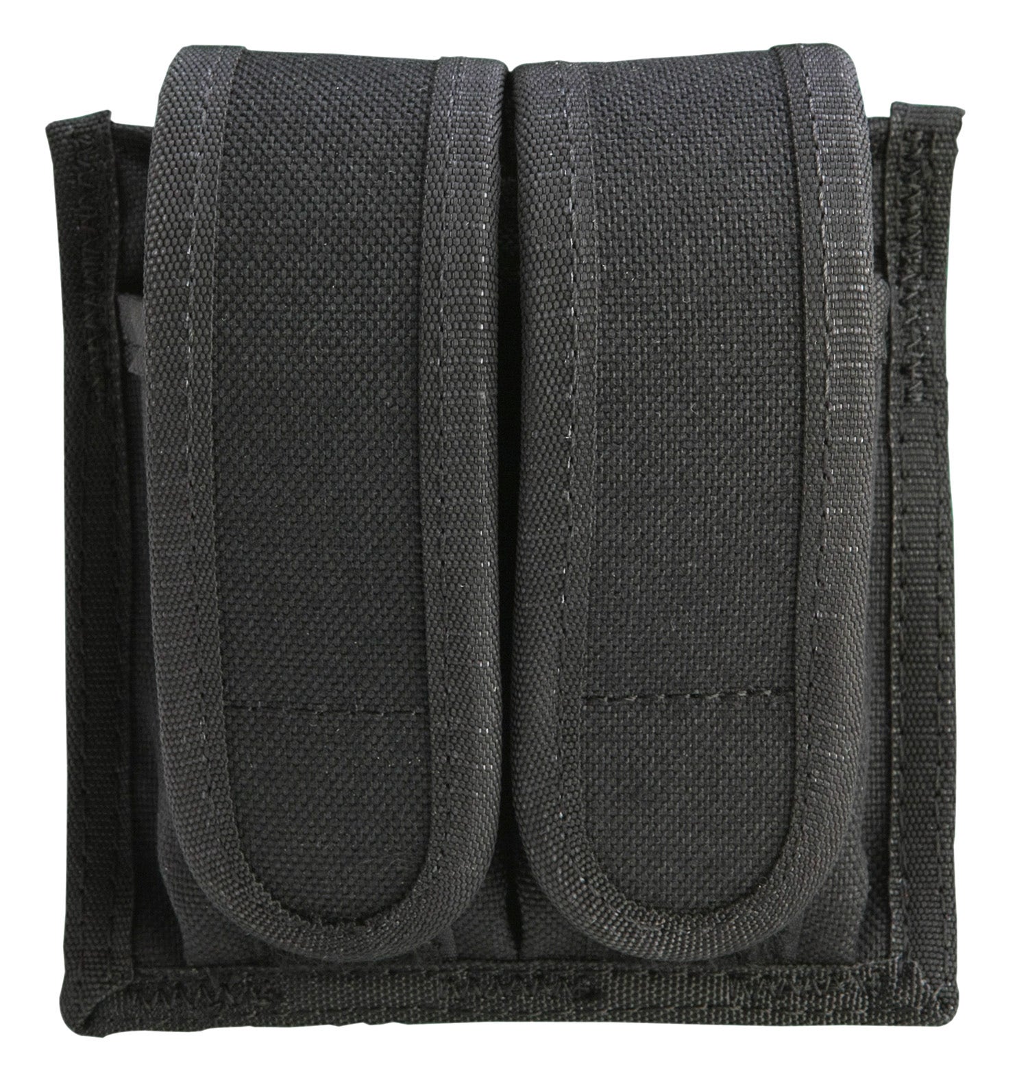 Uncle Mike's Universal Double Mag Case Nylon Black, Hook/Loop Closure, 2.25" Single or Double Row