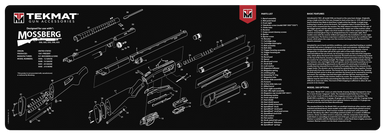 TekMat Mossberg Shotgun Parts Diagram 12"x36" Original Cleaning Mat