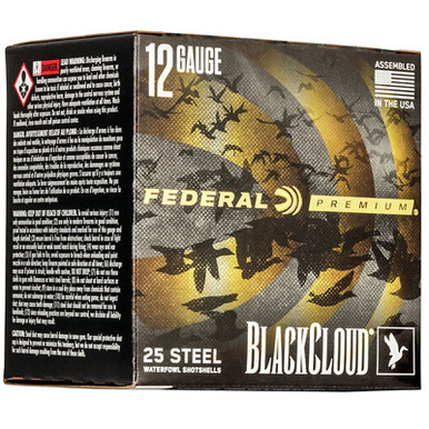 Federal PWBX134BB Black Cloud FS Steel 12 Gauge 3.5" 1- 1/2 oz BB Shot 25 Rounds