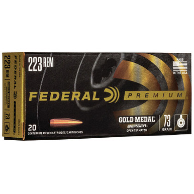 Federal GM223BH73 Gold Medal 223/5.56 NATO 73 GR Berger BTHP 20 Rounds