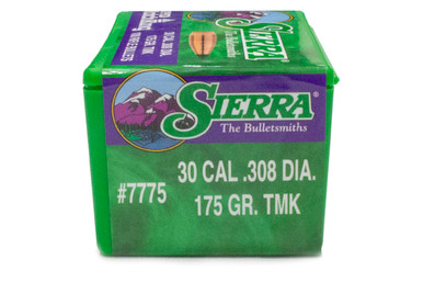 Sierra Tipped MatchKing 7775 .30 Cal 175 gr Poly Tipped Bullets-100cnt
