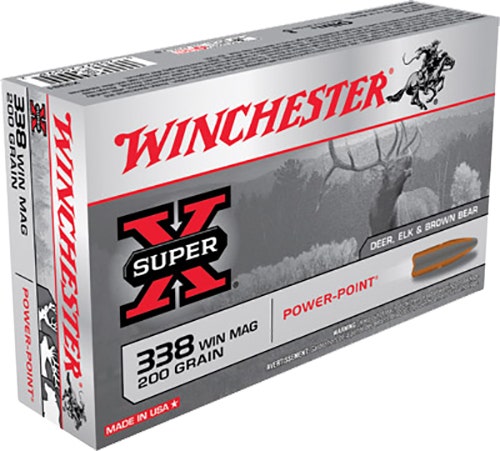 Winchester Super-X 338 Win Mag 200 Gr. Power Point 20/Box