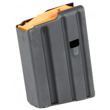 ASC AR15 5.56/.223 5Rnd Stainless Steel Black w-Orange Follower Magazine