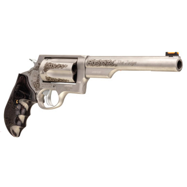 Taurus Judge Engraved 410 Ga/45 Colt 6.5" Barrel Dymondwood Grip Stainless 5rd