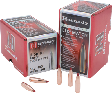 Hornady ELD Match 6.5mm 100 gr Bullets-100cnt
