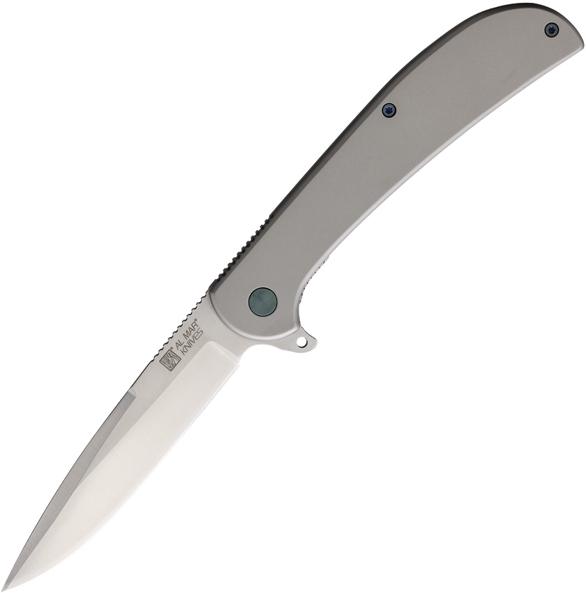 Al Mar Ultra Thin Framelock Pocket Knife Satin - AMK4119
