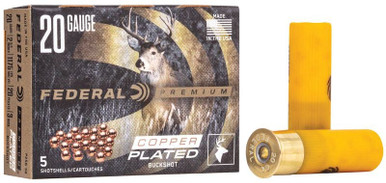 Federal Vital-Shok 20 Gauge 2.75" Buckshot 20 Pellets 3 Buck 5 Box