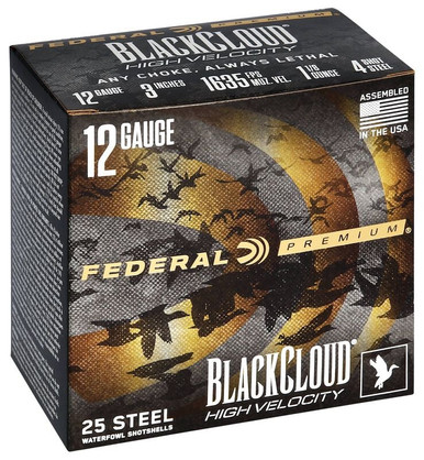 Federal Black Cloud 12 Gauge Ammunition - # 4, 3", 1-1/8 oz