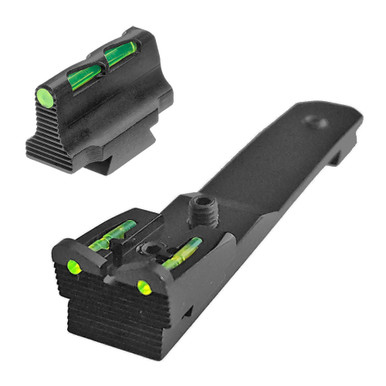HiViz Henry Adjustable Fiber Optic Rear Rifle Sight Set