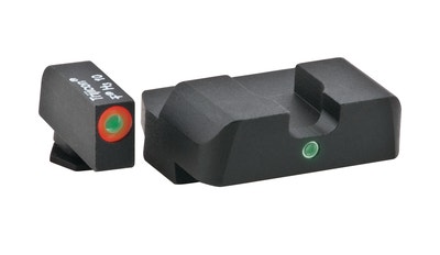 Pro i-dot Set For Glock Front ProGlo Green Tritium w/ Orange Outline Single Dot