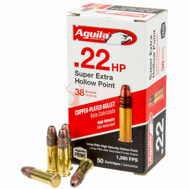 Aguila Standard High Velocity 22 Long Rifle (LR) 38 GR Hollow Point 50 Box