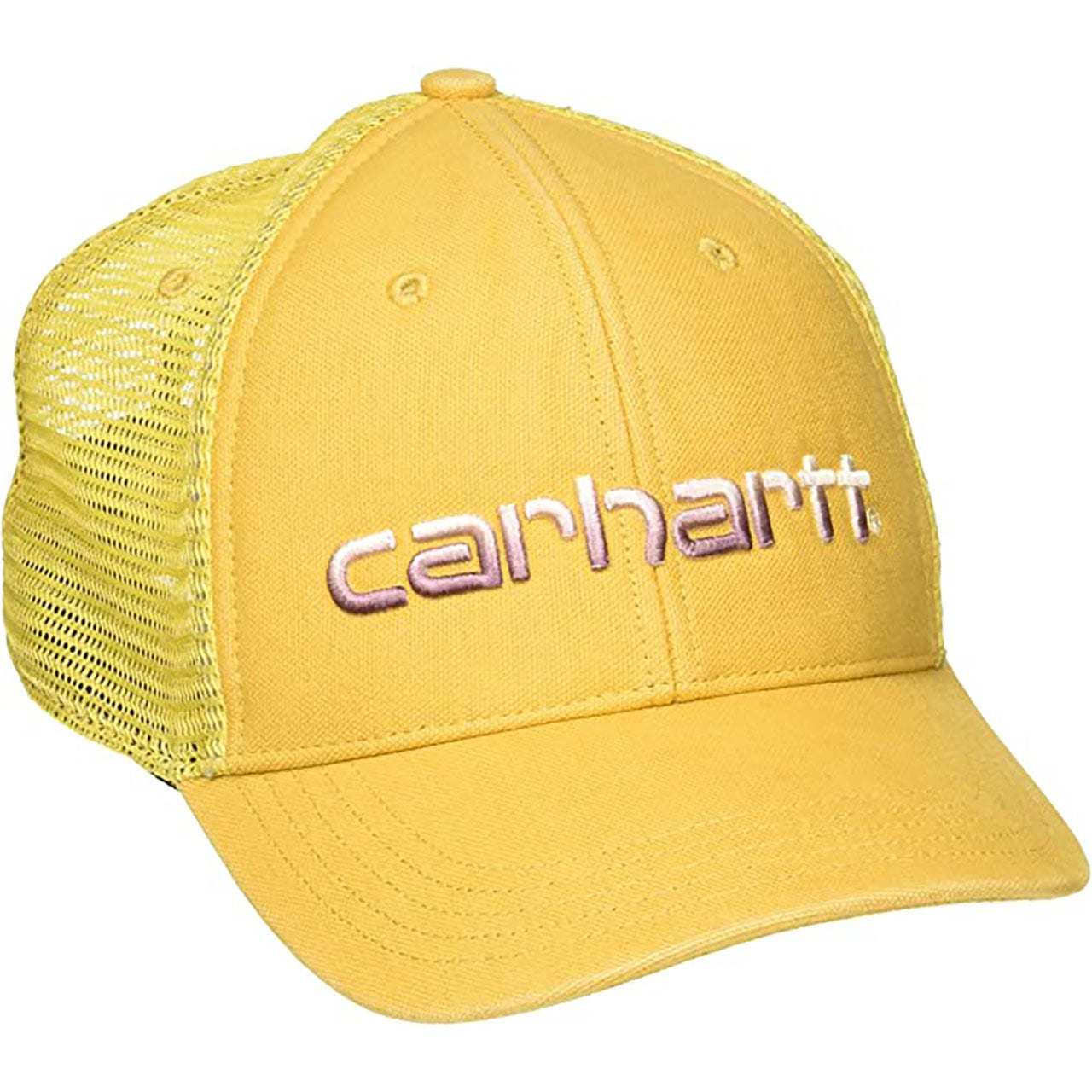 Carhartt Women's Canvas Mesh Back Logo Graphic Cap-Pale Sun