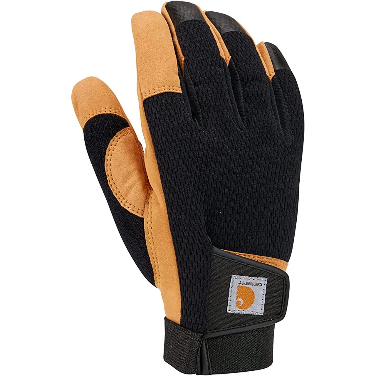 Carhartt Men's Synthetic Leather High Dexterity Touch Sensitive Secure Cuff Gloves-Black Barley-2XL
