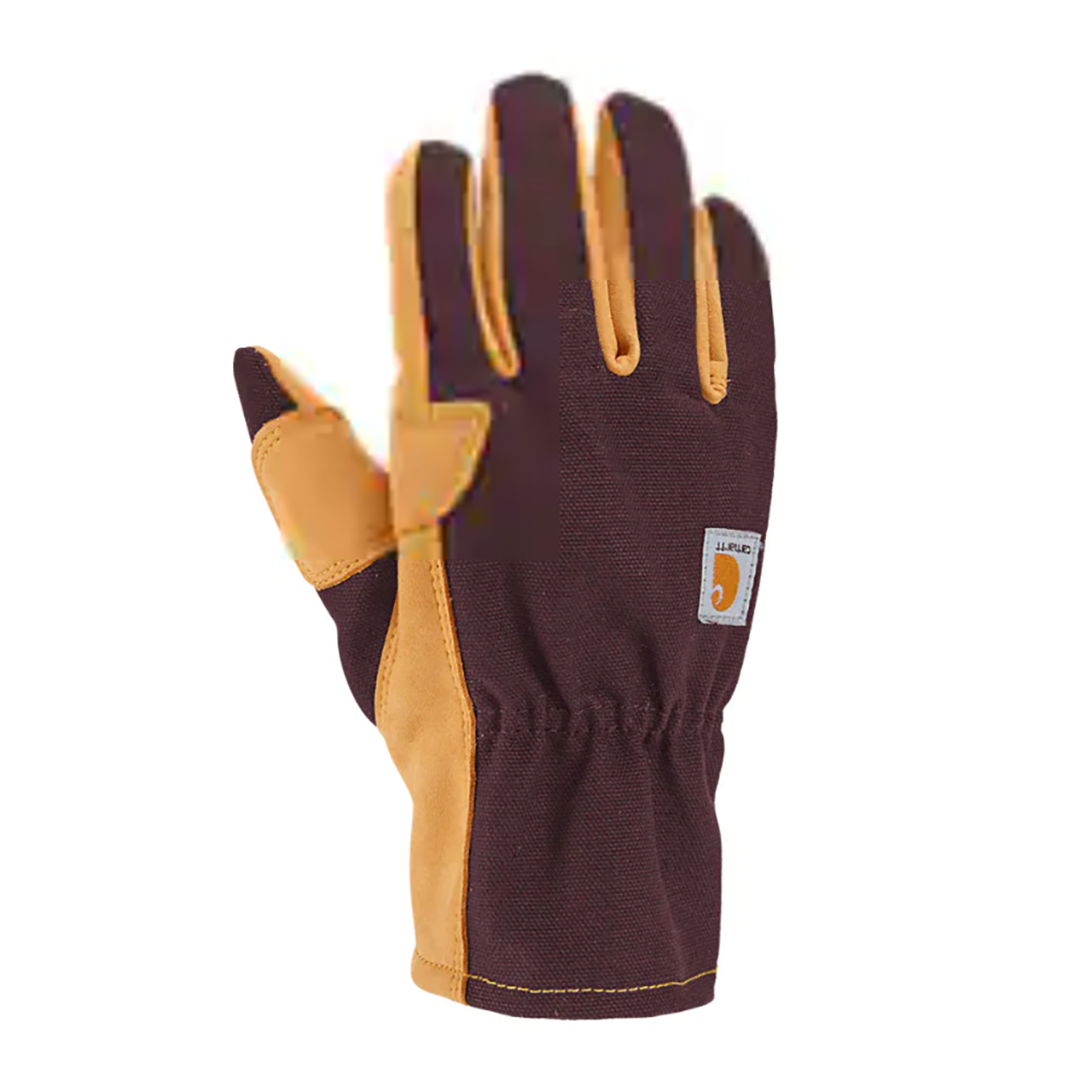 Carhartt Women's Duck/Synthetic Leather Open Cuff Gloves-Berry-M