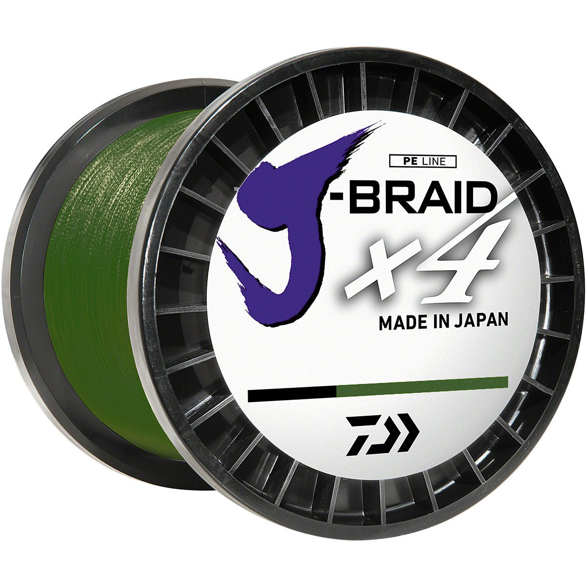 Daiwa J-Braid X4 Braided Fishing Line, Dark Green, 300 Yard Spool