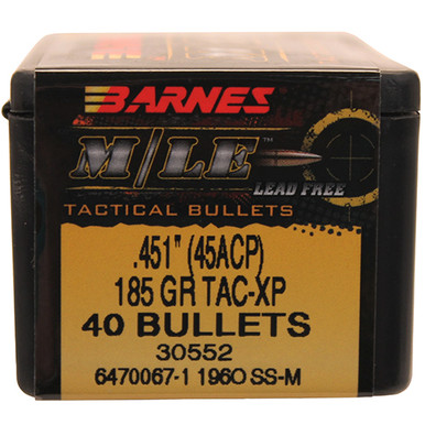 Barnes Bullets TAC-XP .45 ACP 185 gr Hollow Point -40cnt