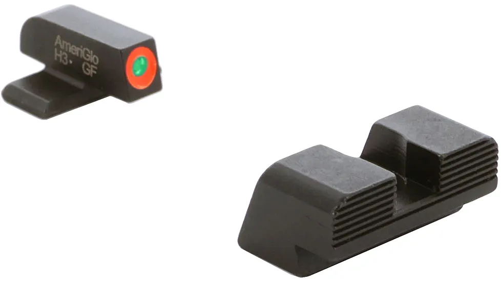 AmeriGlo SpringField Black Serrated Night Sight Set, Pro Glo