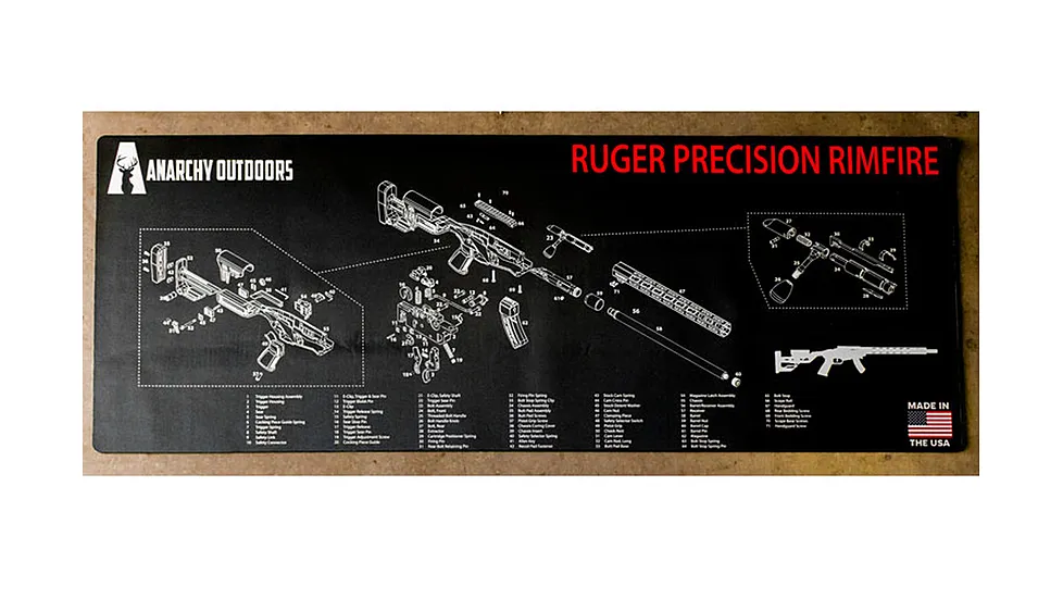 Anarchy Outdoors Cleaning Mat, Ruger Precision Rifle Rimfire