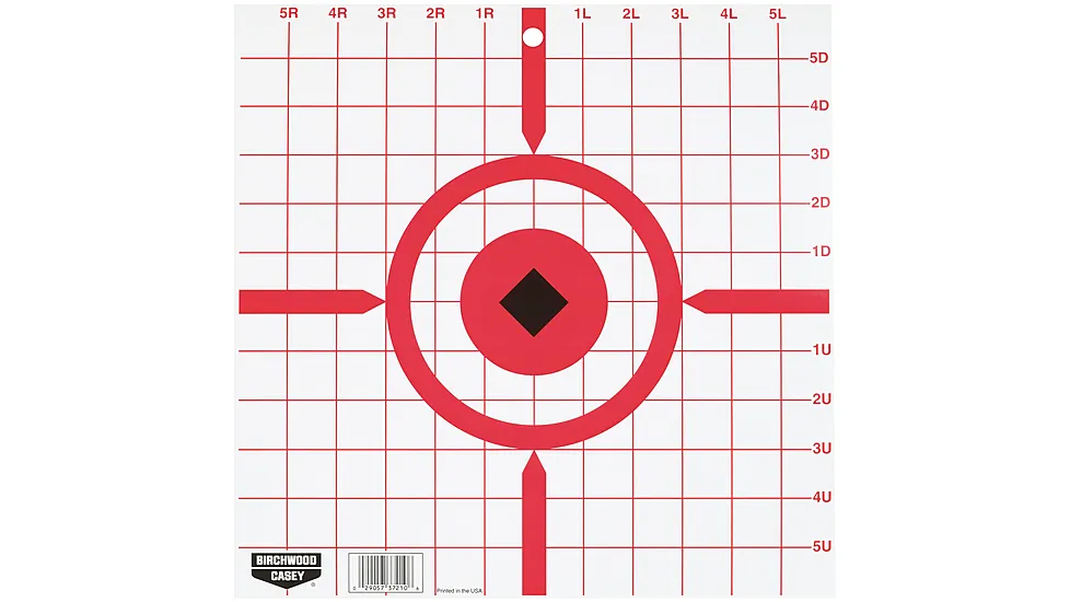 Birchwood Casey Rigid Paper Target, 12in Crosshair - 10 Pack