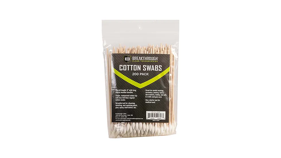 Breakthrough Clean Technologies Cotton Swabs - 200 Pack