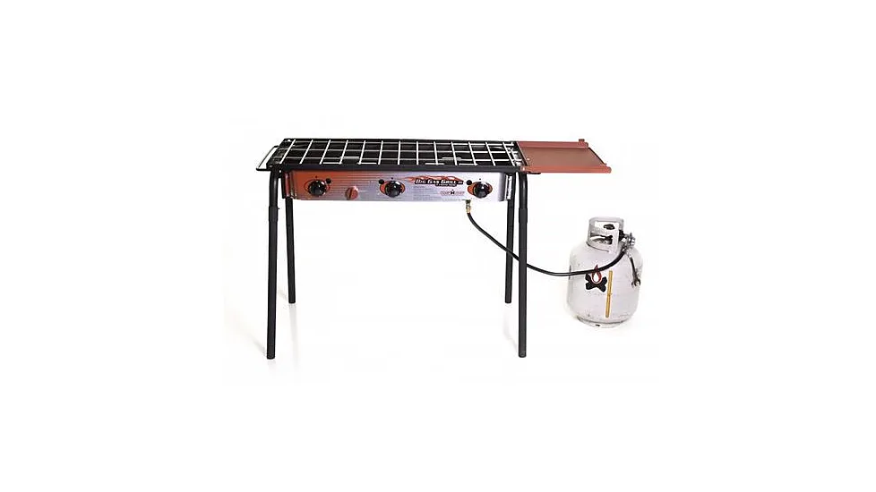 Camp Chef Big Gas Grill Three-Burner Stove With Bb90L 16inX24in Grill Box