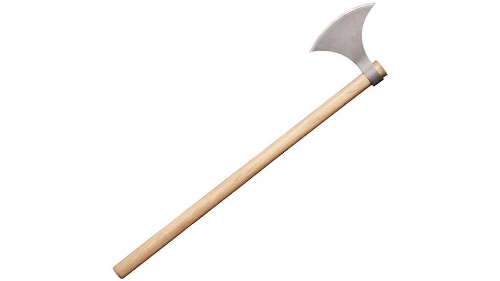 Cold Steel Viking Battle Axe, 30in Long Straight Grain Hickory Handle, 1055 Carbon