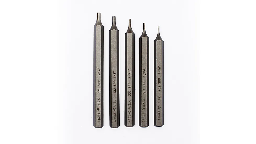 Grace USA 5 Piece Starter Short Pin Punch Set