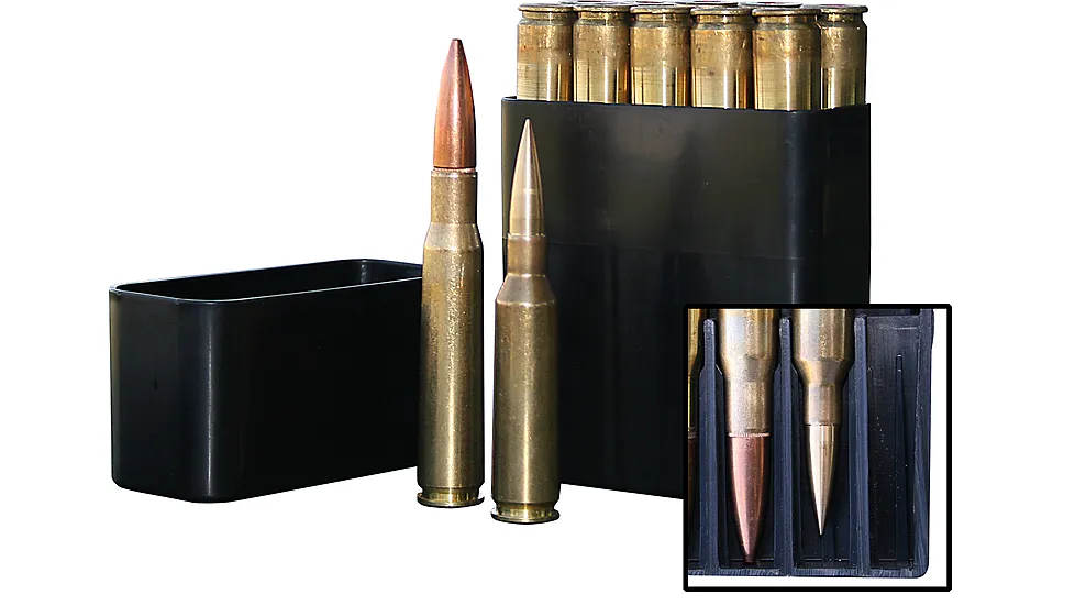 MTM Slip-top Ammo Box for 50 BMG and .416 Barrett Holds 10 Rounds Black BMG10-40