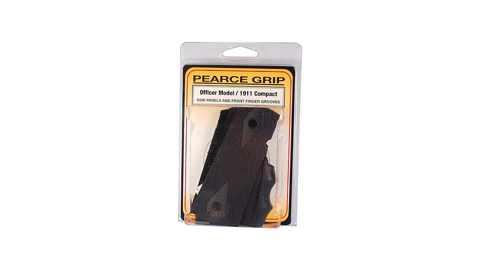 Pearce Handgun Grip 1911 Compact Rubber Side with Finger Groove PMG-OM
