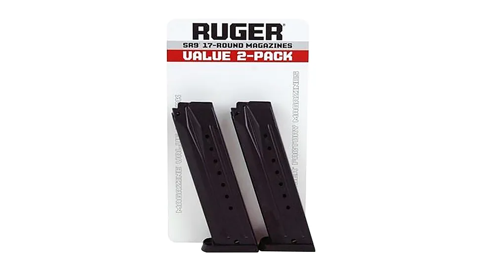 Ruger 2 Pack SR9/SR9C 9mm Luger 17 Round Pistol Magazine