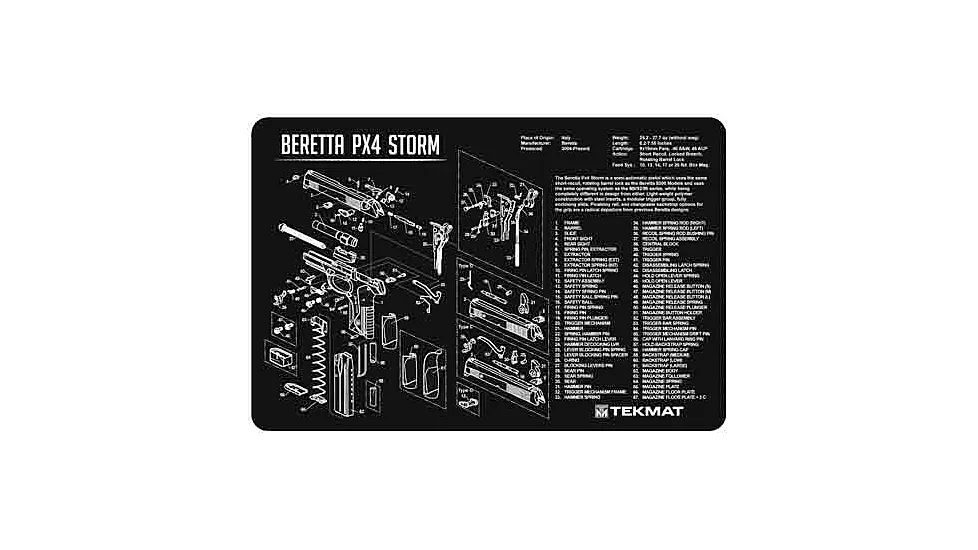 Tekmat Armorers 11inx17in Beretta Px4 Pistol Bench Mats