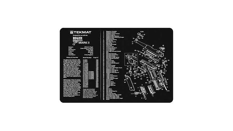 Tekmat Armorers 11inx17in Ruger Mark II Pistol Bench Mats