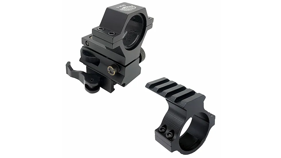 Wicked Hunting Lights GEN4 Quick Detach Adjustable Light Mount & 1in&30mm Picatinny Scope Mount Combo Kit