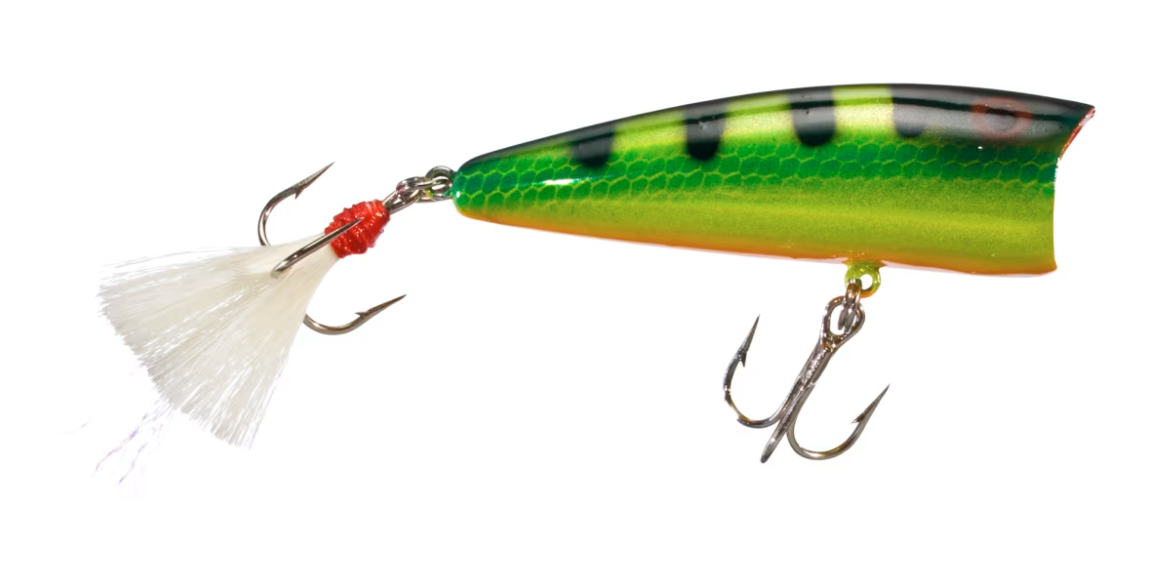 Rebel Pop-R Plus Topwater Bait - 1/4 oz. 2.5" Red Eye Perch