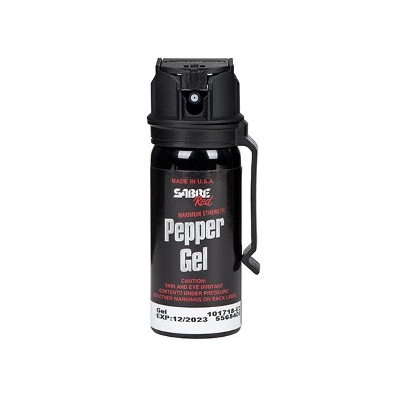 Sabre Flip Top Pepper Gel OC Pepper 25 Bursts Range 10 ft .53 oz Black F15BUSG02NY