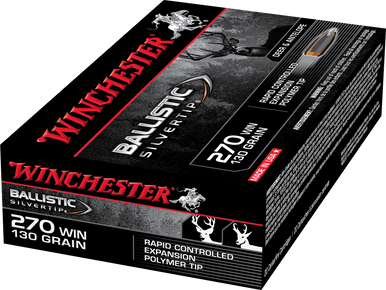 Winchester Ballistic Silvertip 270 Win 130 gr Polymer Tip Rifle Ammunition 20 rds