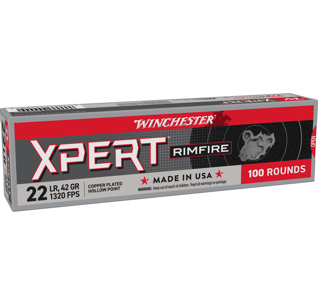 Winchester Xpert 22 LR 42 Gr. Copper Plated HP 100 Rounds XPERT22X