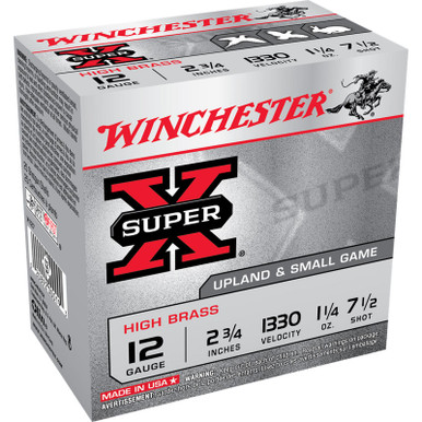 Winchester X127 SuperX HB 12 Gauge 2.75" 1 1/4 oz 7.5 Shot 25 Rounds