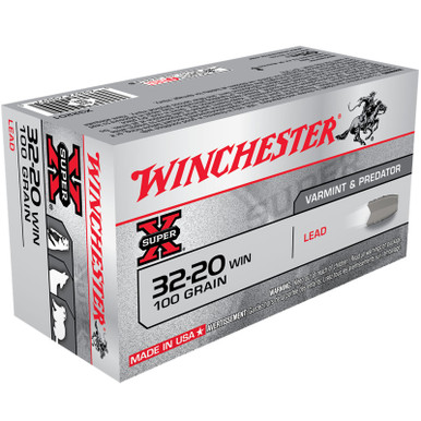 Winchester X32201 Super-X 32-20 Win 100 GR Lead Flat Nose 50 Rounds