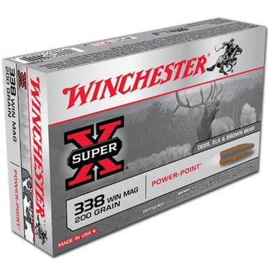 Winchester X3381 SuperX 338WM 200 GR Power Point 20 Rounds