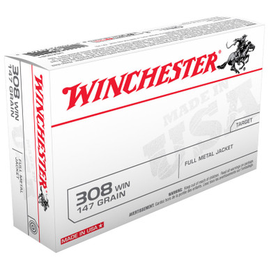 Winchester USA3081 USA 308 147 GR FMJ 20 Rounds