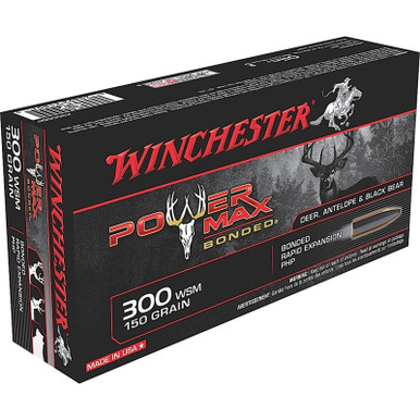 Winchester X300SBP Power Max Bonded 300 WSM 150 GR Protected Hollow Point 20 Rounds