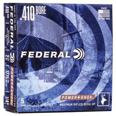 Federal F412RS PowerShok 410 Gauge 2.5 1/4 oz Slug Shot 5 Rounds