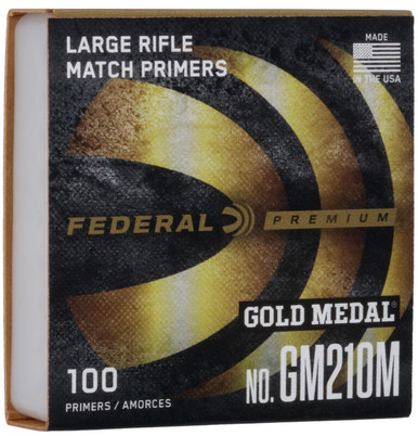 FEDERAL GM210M GM LARGE RIFLE PRIMER 100 CT.