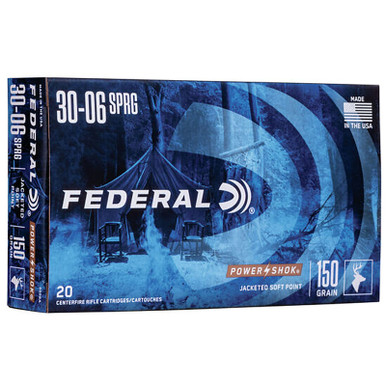 Federal 3006A PowerShok 30-06 150 GR JSP 20 Rounds