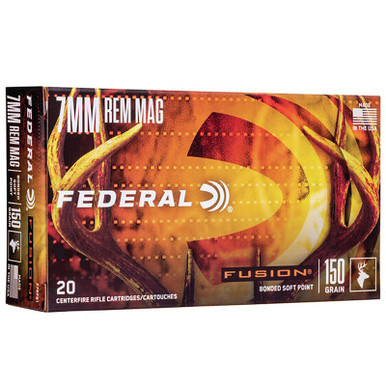 Federal F7RFS1 Fusion 7mm Rem Mag 150 GR SP 20 Rounds