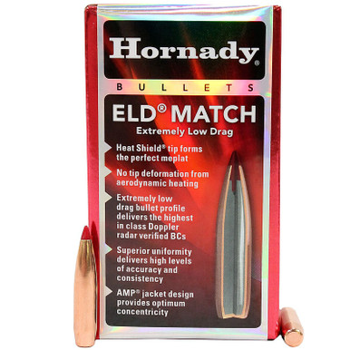 HORNADY 26177 6.5MM .264 130 GR ELD MATCH 100 CT.
