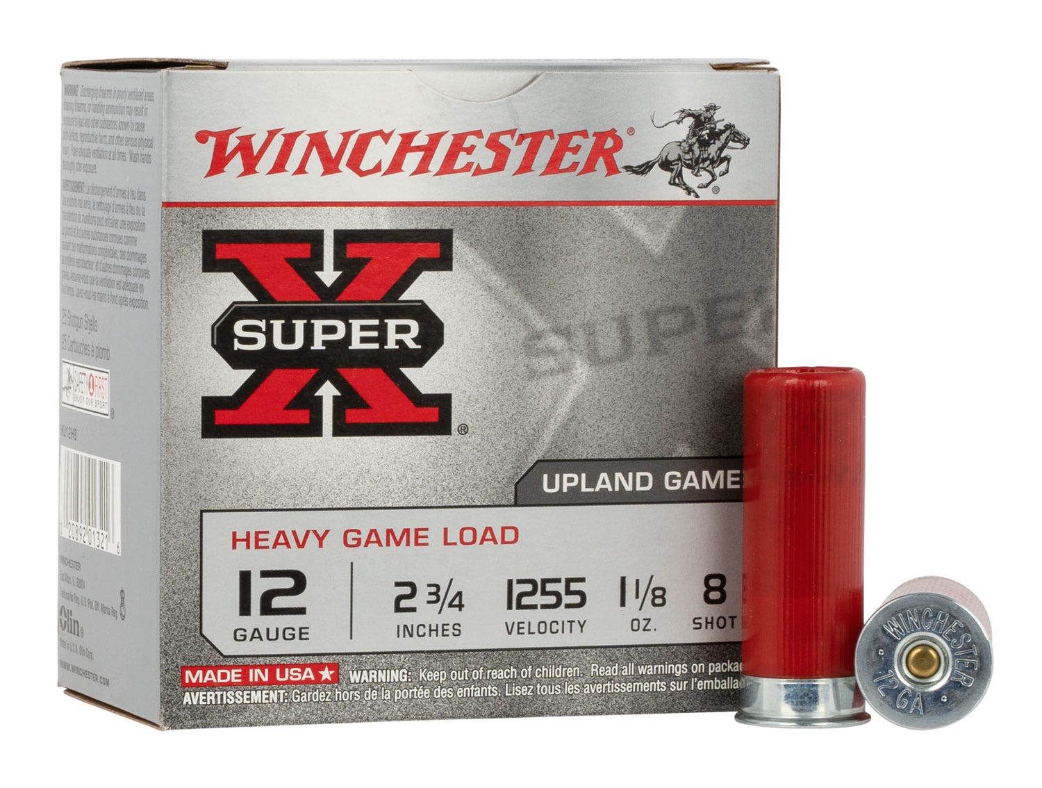 Winchester Super-X Heavy Game 12ga 2.75in 1255 FPS 1.125oz 8 Shot