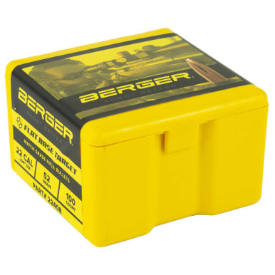 Berger Bullets Target 22408 .22 Cal 52 gr Bullets-100cnt